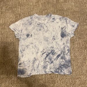 Blue and White Lululemon Workout Top